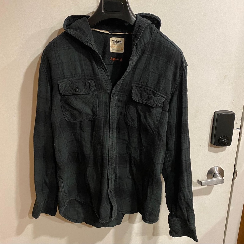 TNA Plaid Shirt with hood
